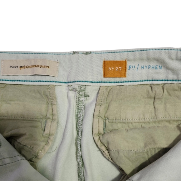 Anthropologie Pilcro Hyphen Fit Distressed Chinos Women's Size 27 Light Green - Picture 3 of 16